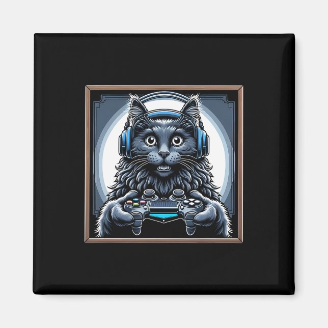 Hörlurar Videospel Nebelung Katt Gaming  Magnet (Framsidan)