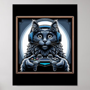Hörlurar Videospel Nebelung Katt Gaming Poster