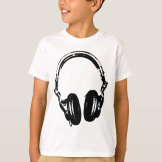 Hörlurargrafitti stencilerar skjortan för stil T Shirt