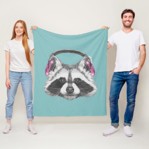 HörlurarRaccoon Fleecefilt
