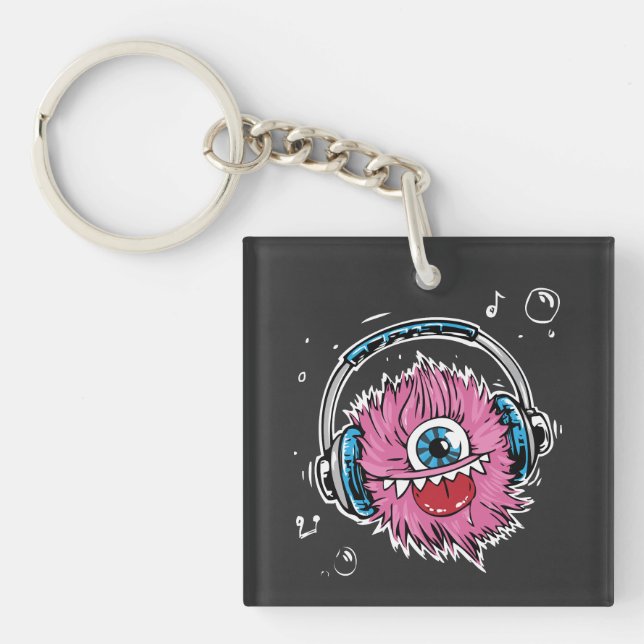 Hörlurmonster Nyckelring (Framsidan)