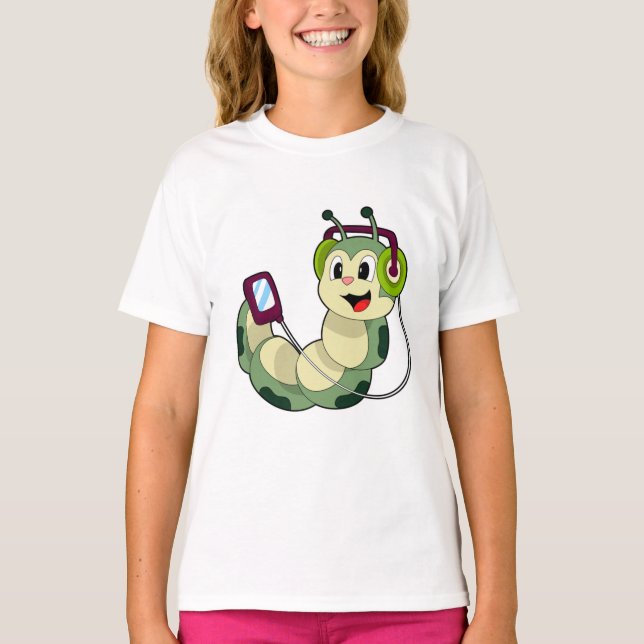 Hörlursmusik i vattenpelaren t shirt (Framsida)