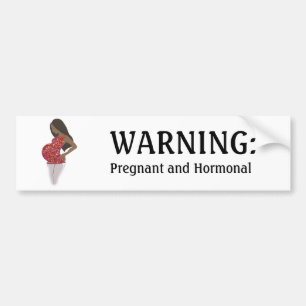 Hormonal ROLIG bildekal som är gravid och