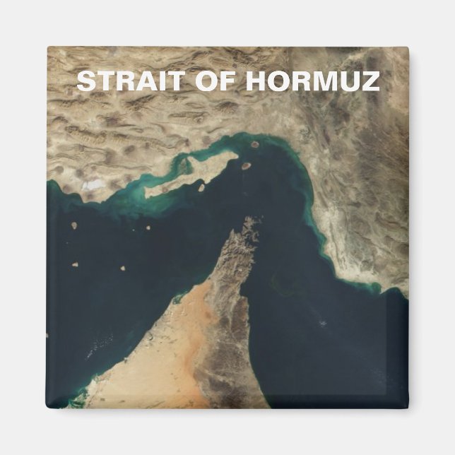 Hormuz Satellite Image Magnet (Framsidan)