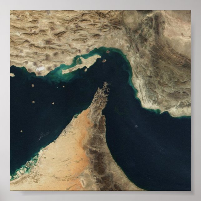 Hormuz Satellite Image Poster (Framsidan)