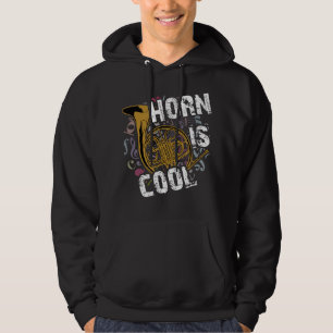 Horn är coola Fransk horn orkstra marschband h Hoodie