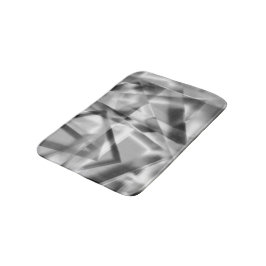 Hörn av fyrkantiga bitar av akryl, grått till vitt badrumsmatta