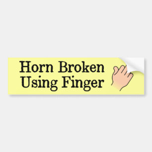 Horn Broken Using Finger Funny Bildekal