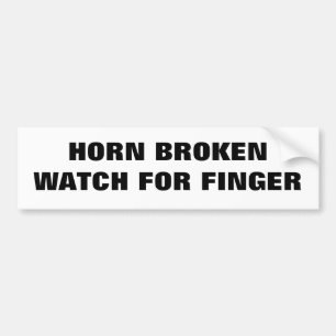 Horn Broken Watch for Finger Classic Bildekal