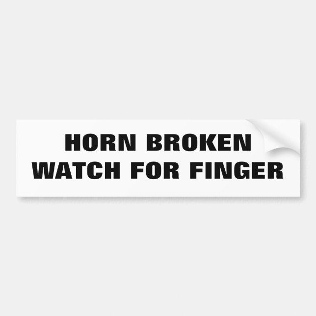 Horn Broken Watch for Finger Classic Bildekal (Framsidan)
