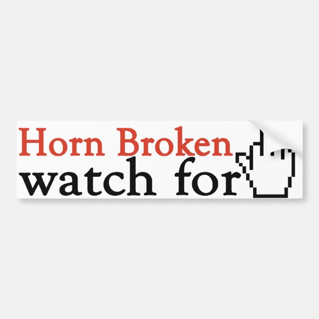 Horn bruten klocka i finger bildekal (Framsidan)