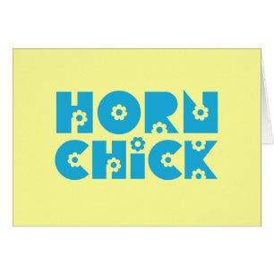 Horn Chick Hälsningskort