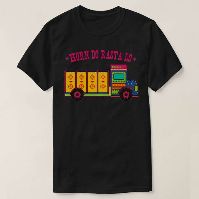Horn Do Rasta Lo Pakistani Lastbil Art Pullover  T Shirt (Design framsida)