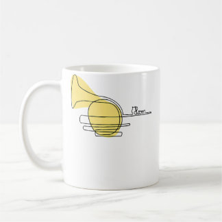 Horn Enradig Musiker Symfoniorkester Fransk H Kaffemugg