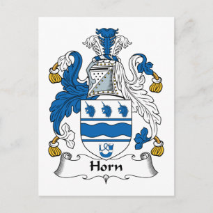 Horn Family Crest Vykort