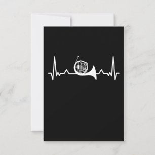 Horn Marching Band Heartslag Funny Gift Tack Kort