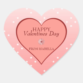 Hörn och Daisy Hjärtformat Klistermärke