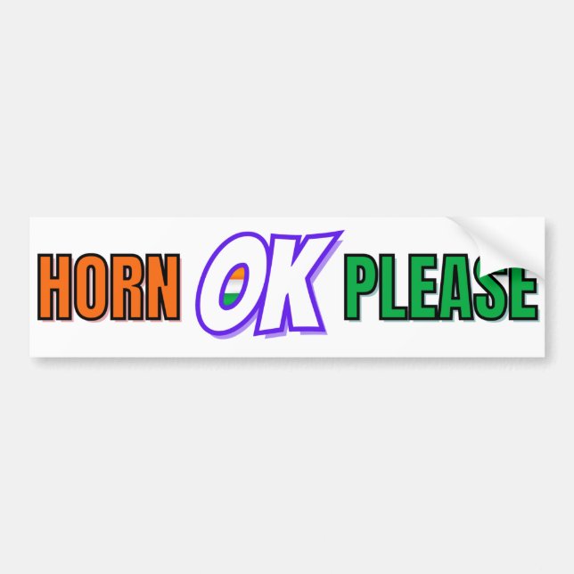 "Horn OK, tack" Desi Lastbil Stil Bildekal (Framsidan)