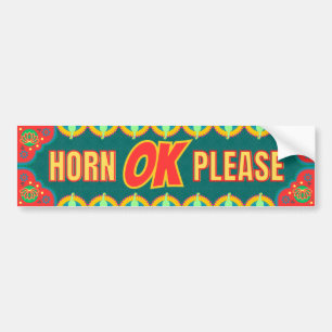 "Horn OK, tack" Desi Lastbil Stil Bildekal
