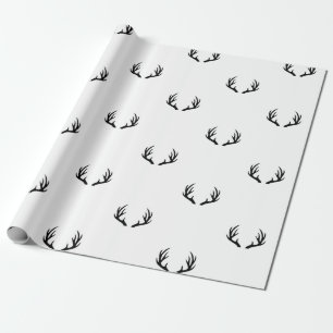 Horn på kronhjort som slår in papper presentpapper