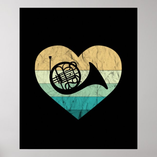 Horn Player Loves Horn French Horn Poster (Framsidan)