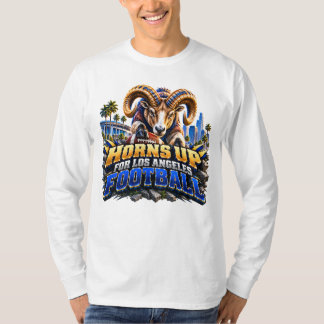 Horn Upp för Los Angeles Fotbollsfan T Shirt