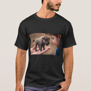 Hornbill on Hand Watching Child - Unique Tee