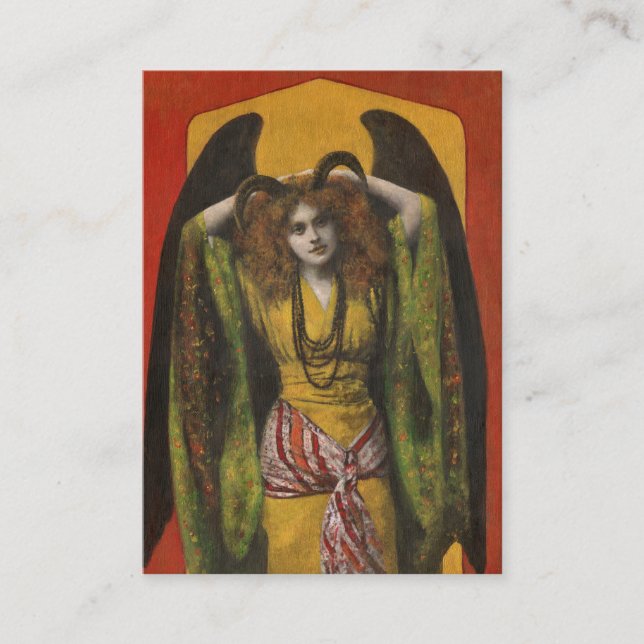 Horned Angel ACEO-Affärskort Visitkort (Framsida)