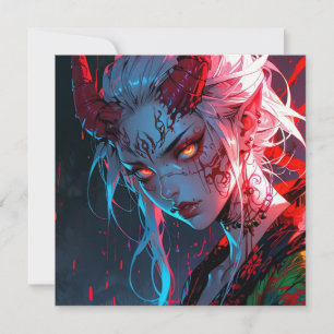 Horned Djävulen Anime Girl