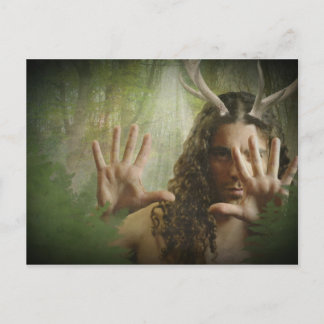 Horned God Forest Postcard Vykort