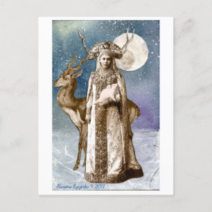 Horned Goddes Postcard Vykort