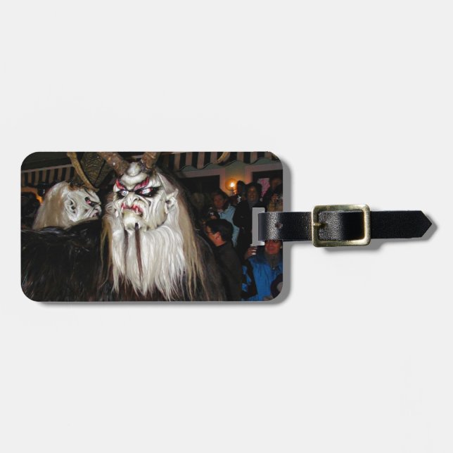 Horned Japansk Djävulen Mask Bagagebricka (Horisontell Framsida)