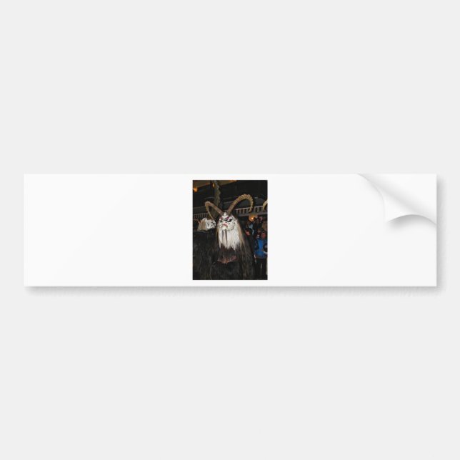 Horned Japansk Djävulen Mask Bildekal (Framsidan)