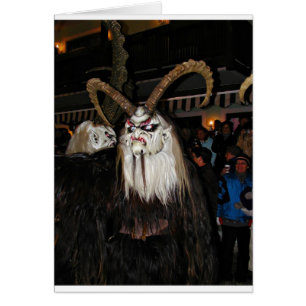 Horned Japansk Djävulen Mask Hälsningskort