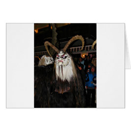 Horned Japansk Djävulen Mask Hälsningskort