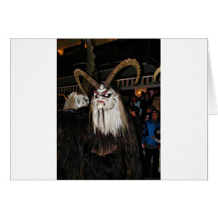 Horned Japansk Djävulen Mask Hälsningskort