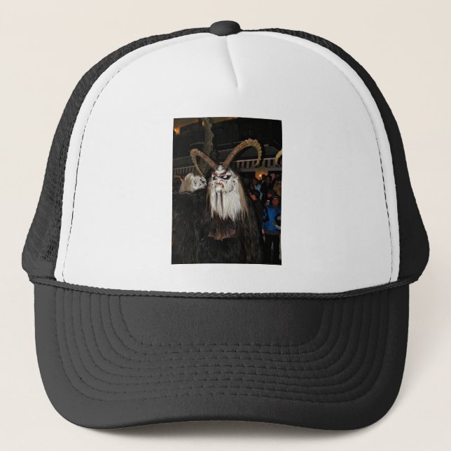 Horned Japansk Djävulen Mask Keps (Framsida)