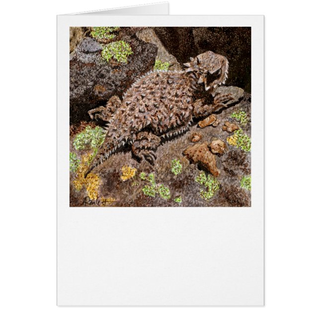 Horned Lizard Card OBS Kort (Framsidan)
