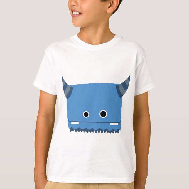 Horned monster för blått tee (Framsida)