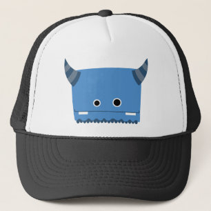 Horned monster för blått truckerkeps
