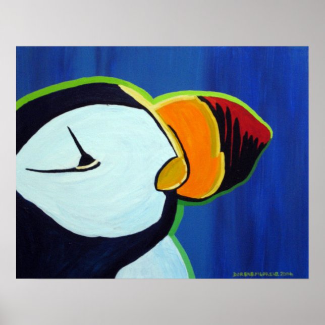 Horned Puffin Poster (Framsidan)