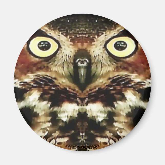 Horned Uggla Magnet (Framsidan)