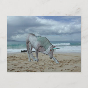 Horned Unicorn-vykort Vykort
