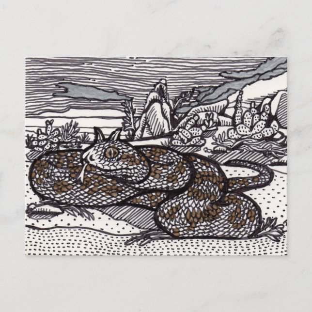 Horned Viper Vykort (Framsida)