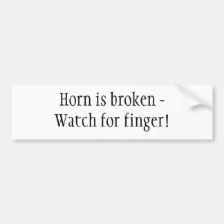 Hornen är bruten - klockan för finger! bildekal