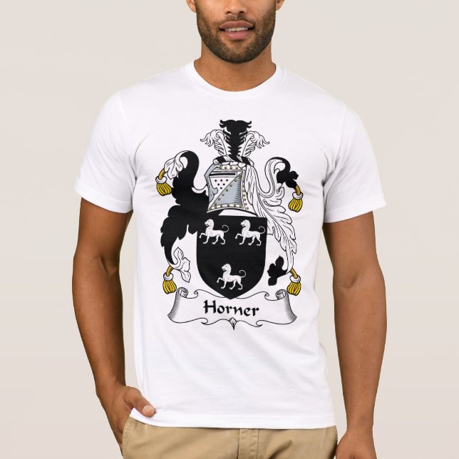 Horner familjvapensköld t shirt (Framsida)