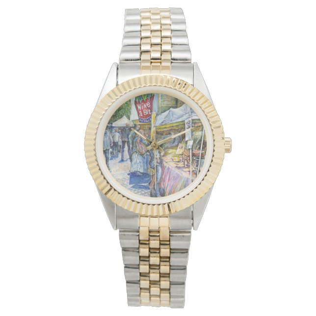 Hörnet av den flygande Gris-gården och Vin en bit. Armbandsur (Framsida)