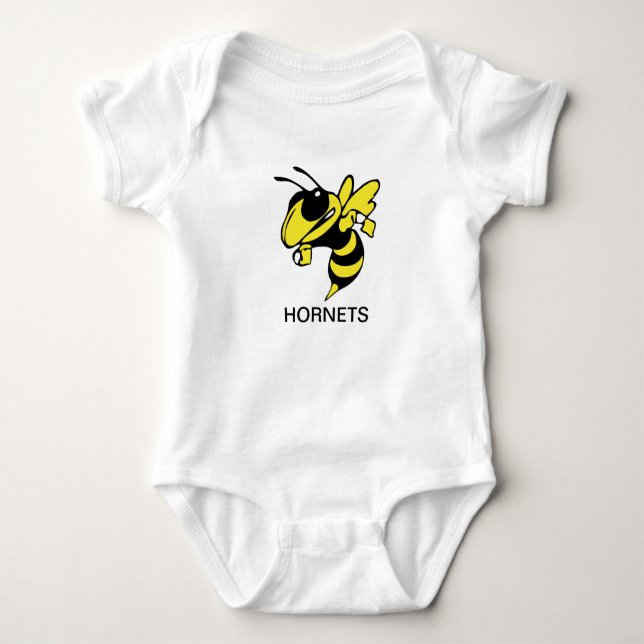 HORNETS Baby Jersey Bodydräkt T Shirt (Framsida)