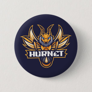 Hornets Mascot Button Knapp