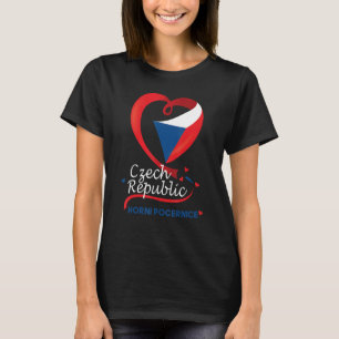 Horni Pocernice Czech Republic Heart Flagga Jackar T Shirt
